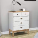 Ver imagem 2 de Cômoda 70cm 5 Gavetas com Pés em Madeira Maciça Mb 1020 Movelbento