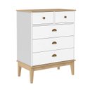 Ver imagem 1 de Cômoda 70cm 5 Gavetas com Pés em Madeira Maciça Mb 1020 Movelbento