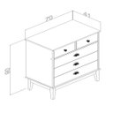 Ver imagem 4 de Cômoda 70cm 5 Gavetas com Pés em Madeira Maciça Mb 1020 Movelbento