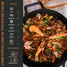 Frigideira Paella 36cm Tampa Vidro Alça Ferro Panela Mineira - 6