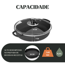Ver imagem 4 de Frigideira Paella 36cm Tampa Vidro Alça Ferro Panela Mineira
