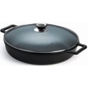 Ver imagem 1 de Frigideira Paella 36cm Tampa Vidro Alça Ferro Panela Mineira