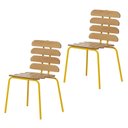 Ver imagem 2 de Kit 2 Cadeiras Base Tubular Fixa Reno Amarelo