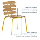 Ver imagem 6 de Kit 2 Cadeiras Base Tubular Fixa Reno Amarelo