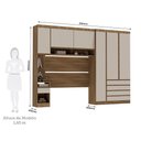 Ver imagem 3 de Guarda Roupa Casal Modulado 6 Portas e 6 Gavetas Veneza Avelã Pf-arenas Pf