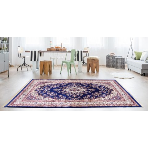 Tapete Bruxelas 07 1,00x1,40 - Azul - Edantex