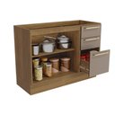 Ver imagem 5 de Balcão de Cozinha Modulado Botanic M624 C/ 2 Portas e 3 Gavetas Nogueira/fendi - Kappesberg