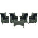 Ver imagem 1 de 4 Poltronas e 1 Mesa Igapó Alumínio Fendi Corda Náutica E12 Verde