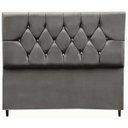 Ver imagem 1 de Cabeceira Cama Box Estofada King 195 cm Geovana Suede Cinza