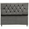 Cabeceira Cama Box Estofada King 195 cm Geovana Suede Cinza - 1