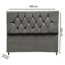 Cabeceira Cama Box Estofada King 195 cm Geovana Suede Cinza - 2
