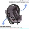 Carrinho Bebe Berço Passeio Reversível Até 15kg Reclinável Galzerano Milano + Bebê Conforto Até 13Kg - 10