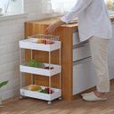 Ver imagem 7 de Prateleira Multiuso 3 Andares com Rodinhas - Organize com Facilidade Cor:branca