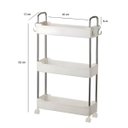 Ver imagem 3 de Prateleira Multiuso 3 Andares com Rodinhas - Organize com Facilidade Cor:branca