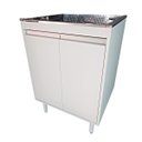 Ver imagem 1 de Tanque De Lavar Roupa De Inox 46l Gabinete 2 portas Montado