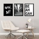 Ver imagem 1 de Kit 3 Quadros Cidade de Belo Horizonte 45x34cm:moldura Branca