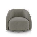 Ver imagem 6 de Kit 2 Poltronas Decorativas Jenny Base Giratória em Metal Preto Veludo Cinza G45 - Gran Belo
