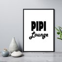 Ver imagem 1 de Quadro para Banheiro - Pipi Lounge 45x34cm - com Vidro:madeira Preta