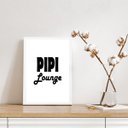 Ver imagem 2 de Quadro para Banheiro - Pipi Lounge 45x34cm - com Vidro:madeira Preta