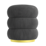 Puff Banqueta Decorativo Luxo Versatil Cookie Zahav Estofado:cinza-escuro - 1