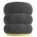 Ver imagem 2 de Puff Banqueta Decorativo Luxo Versatil Cookie Zahav Estofado:cinza-escuro