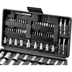 Jogo de Soquetes Catraca de 1/4 e 3/8 - 75 Peças - 4 Jogo de Soquetes Catraca de 1/4 e 3/8 - 75 Peças - 4