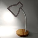 Ver imagem 2 de Luminária Mesa Silhueta Branca 3 Luzes Escrit Quarto Led*