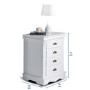 Ver imagem 4 de Mesa de Cabeceira 4 Gavetas Manchester 2044 Linz Móveis - Branco