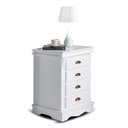 Ver imagem 1 de Mesa de Cabeceira 4 Gavetas Manchester 2044 Linz Móveis - Branco