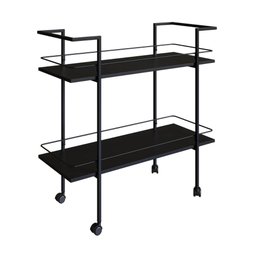 Carrinho Bar Industrial com 2 Prateleiras P1036 Preto - 1