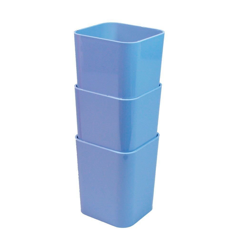 Porta Objetos Dello Kit com 03 Unidades Azul - 5