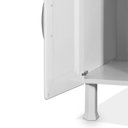 Ver imagem 6 de Gabinete Armario Ideal de Aço P/ Cozinha C/ 4 Gavetas e 2 Portas 1,20 M - Branco/Preto - MARROART