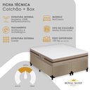 Ver mais imagens de Cama Box Queen Bipartido Suede + Colchão Molas Ensacadas Royal Sleep Bioclassic 158cm Cor:Bege