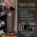 Ver imagem 2 de Aparador Caffe Organizador Mumbai Preto com Puxador Cromado