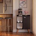 Ver imagem 1 de Aparador Caffe Organizador Mumbai Preto com Puxador Cromado