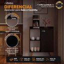 Ver imagem 3 de Aparador Caffe Organizador Mumbai Preto com Puxador Cromado
