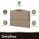 Ver imagem 3 de Cabeceira Casal Queen Estofada para Cama Box Maitê Veludo Bege Escuro