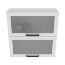 Ver imagem 6 de Armário Aéreo de Cozinha 80cm 2 Portas Basculantes C/vidro 100% Mdf Phoenix Móvel na Caixa