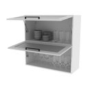 Ver imagem 7 de Armário Aéreo de Cozinha 80cm 2 Portas Basculantes C/vidro 100% Mdf Phoenix Móvel na Caixa