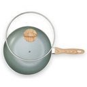 Ver imagem 4 de Wok de Indução com Tampa Botanika Antiaderente Ceramic Life 3,4 Litros Verde Brinox