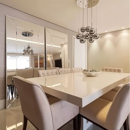 Mesa de Jantar Mdf Laminado Laca Auto Brilho 200x100cm - Off White / Bege (somente Mesa) - 7
