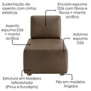 Ver imagem 5 de Sofá Chaise Modular Block 74x153 Pes Madeira Courino Tcs 729 Moll