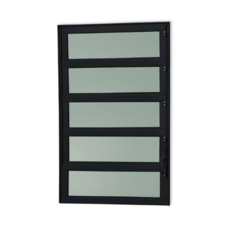 Vitrô Alumínio Preto Basculante 5V Maxx - 100x100