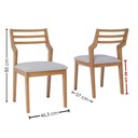 Ver imagem 7 de Mesa de Jantar Bromelia com 4 Cadeiras Estofadas Damasco Linho Cinza Natuem