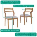 Ver imagem 3 de Mesa de Jantar Bromelia com 4 Cadeiras Estofadas Damasco Linho Cinza Natuem