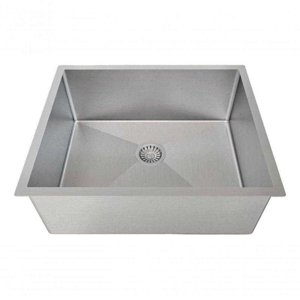 Cuba De Inox 50X40 Pia Embutida Quadrada Reta Luxo Technox - 3