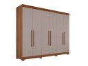 Ver imagem 1 de Roupeiro Salleto Orion Premium 6 Portas C/ Pés (cinamomo /off)