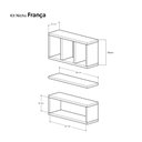 Ver imagem 5 de Kit Nichos Prateleiras França para Banheiro Decorativo Preto
