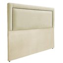 Ver imagem 1 de Cabeceira Cama Box Premium Almofadada Lisa Luxo Suede Rbl:casal Tradicional/bege