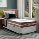 Ver imagem 5 de Cama Box Baú Solteiro Sintético + Colchão Molas Ensacadas Texas Prime Colchões 88cm - Suporta At